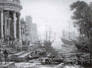 Claude Lorrain Seaport with the Embarkation of Saint Ursula oil painting reproduction